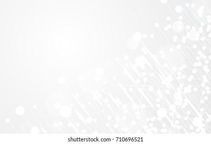 Abstract Futuristic Circuit Board. Digital Global Network Communication Business Connection. Computer technology white color background, technology concept. Vector illustration
