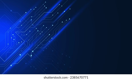 Abstract futuristic circuit board for high computer technology concept. Digital network connection and global communication background. Vector illustration.