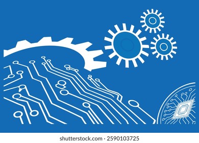 Abstract futuristic circuit board with a high-tech blue design. Perfect for technology, AI, and digital innovation projects. Modern cyber-tech concept ideal for web, UI, and backgrounds.