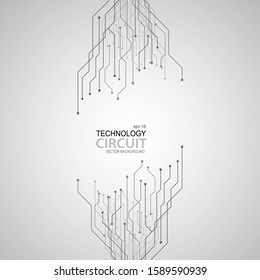 Abstract futuristic circuit board Illustration, high computer technology dark blue color background. Hi-tech digital technology concept. vector illustration