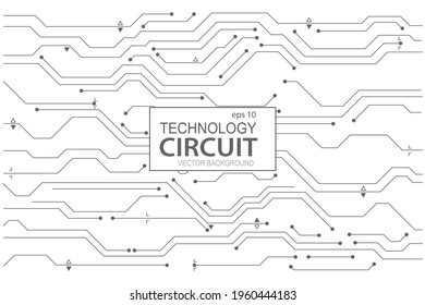 Abstract futuristic circuit board Illustration, Circuit board with various technology elements. Circuit board pattern for technology background. Vector illustration