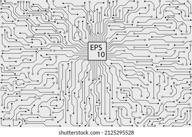 Abstract futuristic circuit board Illustration or High-tech technology background texture, Circuit board with various technology elements - Vector illustration eps 10