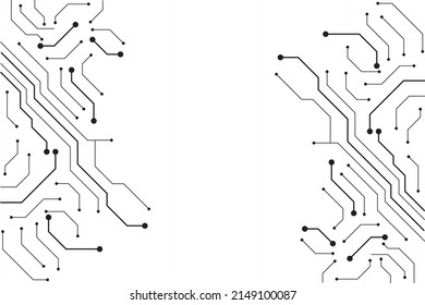 Abstract futuristic circuit board Illustration, Circuit board with various technology elements. Circuit board pattern for technology background. Vector illustration