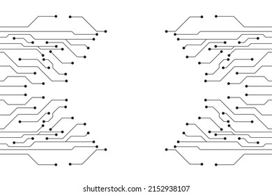 Abstract futuristic circuit board Illustration, Circuit board with various technology elements. Circuit board pattern for technology background. Vector illustration