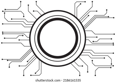 Abstract futuristic circuit board Illustration, Circuit board with various technology elements. Circuit board pattern for technology background. Vector illustration