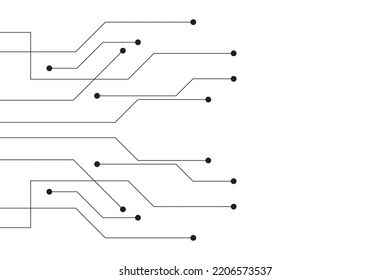 Abstract futuristic circuit board Illustration, Circuit board with various technology elements. Circuit board pattern for technology background. Vector illustration