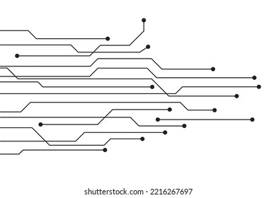 Abstract futuristic circuit board Illustration, Circuit board with various technology elements. Circuit board pattern for technology background. Vector illustration