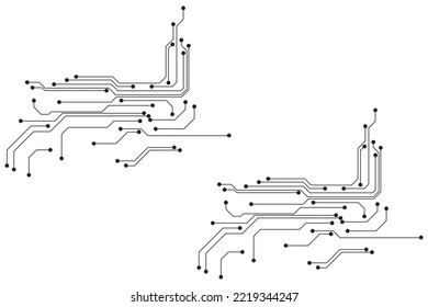Abstract futuristic circuit board Illustration, Circuit board with various technology elements. Circuit board pattern for technology background. Vector illustration
