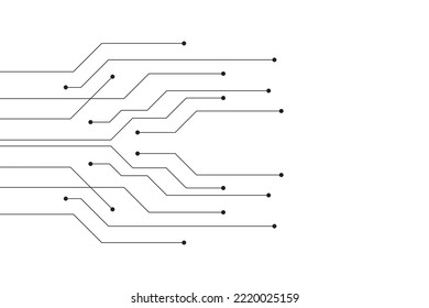 Abstract futuristic circuit board Illustration, Circuit board with various technology elements. Circuit board pattern for technology background. Vector illustration