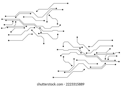 Abstract futuristic circuit board Illustration, Circuit board with various technology elements. Circuit board pattern for technology background. Vector illustration