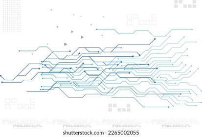 Abstract futuristic circuit board Illustration, Circuit board with various technology elements. Circuit board pattern for technology background. Vector illustration