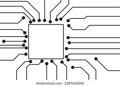 Abstract futuristic circuit board Illustration, Circuit board with various technology elements. Circuit board pattern for technology background. Vector illustration
