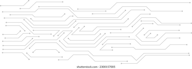 Resumen de placa de circuito futurista Ilustración, placa de circuito con varios elementos tecnológicos. Patrón de placa de circuito para el fondo de la tecnología. Ilustración del vector