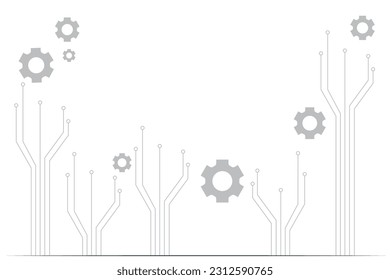 Abstract futuristic circuit board Illustration, Circuit board with various technology elements. Circuit board pattern for technology background. Vector illustration