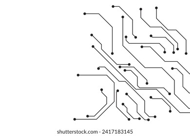 Abstract futuristic circuit board Illustration, Circuit board with various technology elements. Circuit board pattern for technology background. Vector illustration