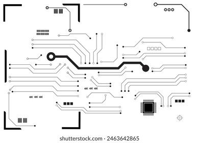 Abstract futuristic circuit board Illustration, Circuit board. Circuit board pattern for technology background. Vector illustration