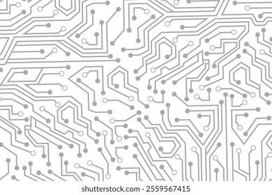 Abstract futuristic circuit board Illustration, Circuit board with various technology elements. Circuit board pattern for technology background. Vector illustration