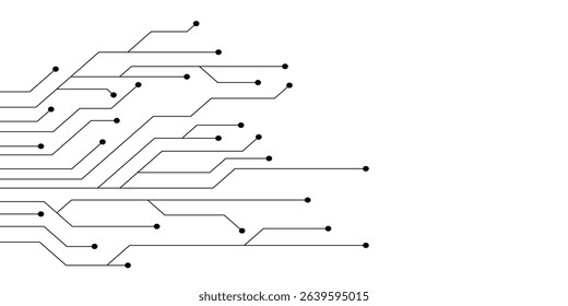 Abstract futuristic circuit board Illustration, Circuit board with various technology elements. Circuit board pattern for technology background. Vector illustration	
