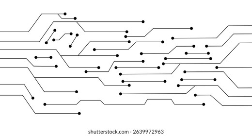 Abstract futuristic circuit board Illustration, Circuit board with various technology elements. Circuit board pattern for technology background.	
