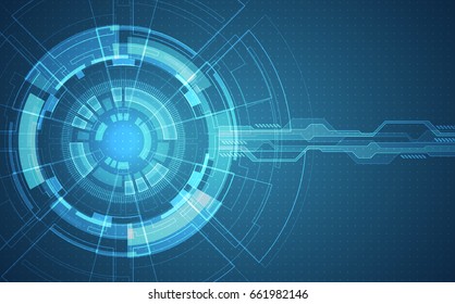 Abstrato futurista placa de circuito, Ilustração conceito de alta tecnologia digital de computador, fundo vetorial.