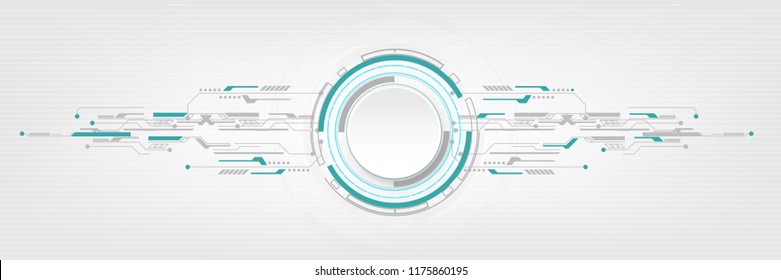 Abstract futuristic circuit board on white background.vector illustration.