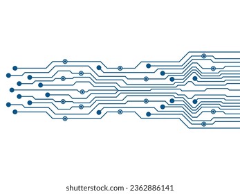 Abstract futuristic circuit board technology background. Circuit board with various technology elements.