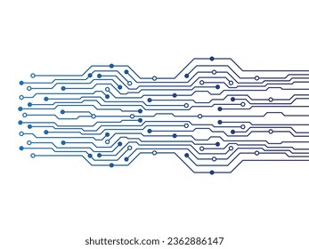 Abstract futuristic circuit board technology background. Circuit board with various technology elements.