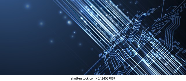 abstract futuristic circuit computer internet technology board business dark background
