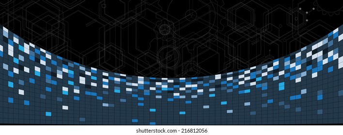 abstract futuristic circuit computer internet technology board business dark background