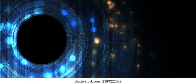 abstrakter futuristischer Schaltkreis Computer Internet-Technologie-Board Business dunkler Hintergrund, handgemachte Vektorgrafik.