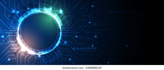 Abstract futuristic circuit computer internet technology board business dark background
