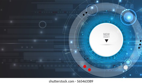abstract futuristic circuit computer internet technology board business dark background