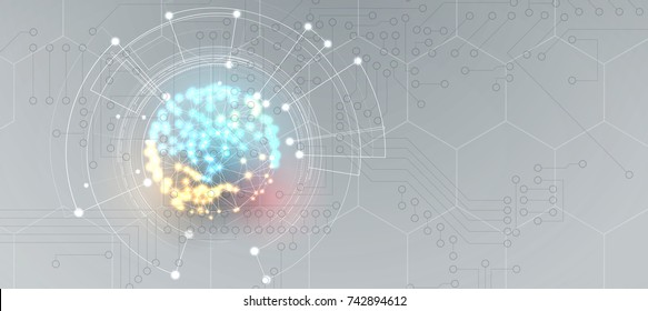 abstract futuristic circuit computer internet technology board business background