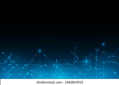 Abstract futuristic circuit connection board.vector and illustration