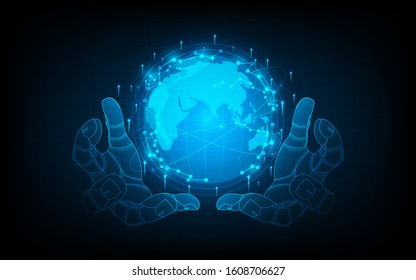 Abstract futuristic circuit connection board.vector and illustration