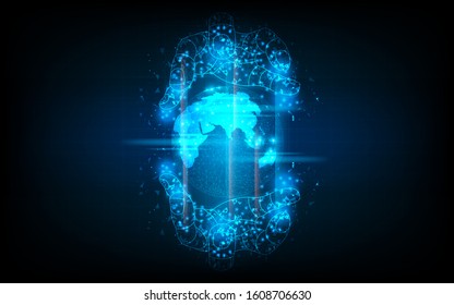 Abstract futuristic circuit connection board.vector and illustration