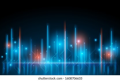 Abstract futuristic circuit connection board.vector and illustration