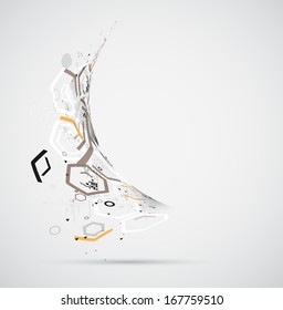 abstract futuristic circuit high computer technology business background