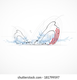 abstract futuristic circuit high computer technology business background