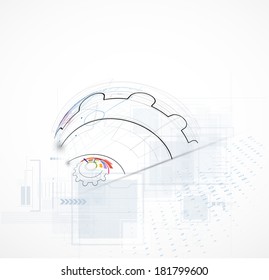 abstract futuristic circuit high computer technology business background