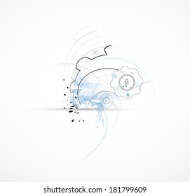 abstract futuristic circuit high computer technology business background