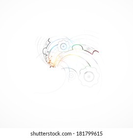 abstract futuristic circuit high computer technology business background