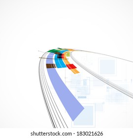 abstract futuristic circuit high computer technology business background