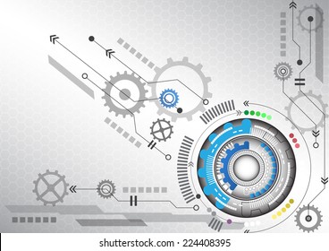 abstract futuristic circuit high computer technology business background vector illustration