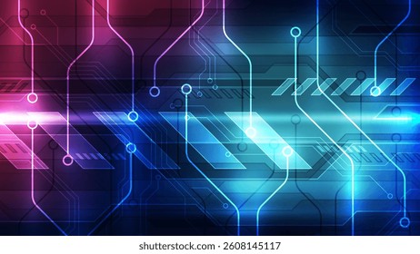 abstract futuristic circuit high computer technology business background, vector illustration.