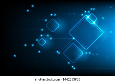 Abstract futuristic circuit square.connection line circuit.vector and illustration