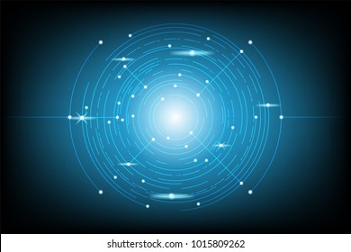 abstract futuristic circuit technology background with line and dot graphic .vector and illustration 