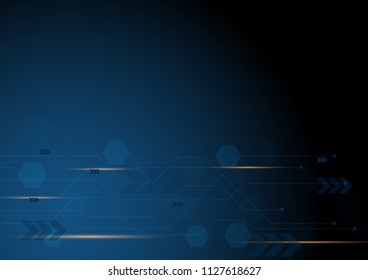 Abstract futuristic circuit technology sci-fi background Hi-tech concept ,Vector Illustration
