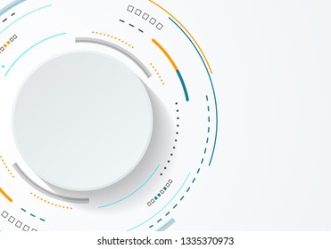 Abstract futuristic circular background. Vector illustration with place for text.