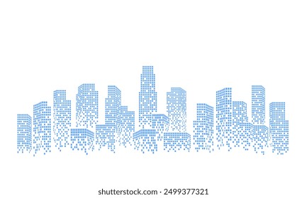 Abstract futuristic city skyscraper background, civil engineering theme